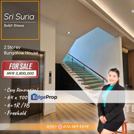 Cozy Renovation & with Lift ❤️‍🔥 2.5 Storey Bungalow for SALE | Sri Suria, Bukit Rimau, Shah Alam , Selangor, Shah Alam