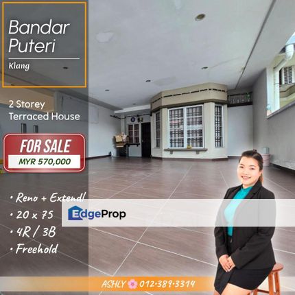 Reno + Extend 🌸 2 Storey Terraced House for SALE | Bandar Puteri, Klang, Selangor  , Selangor, Klang
