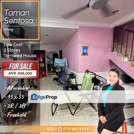 AFFORDABLE 🌸 2 Storey Low Cost Terraced House for SALE | Taman Sentosa, Bendahara, Klang  , Selangor, Klang