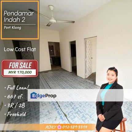 FULL LOAN🔥 Flat Apartment House for SALE | Pendamar Indah 2, Port Klang  , Selangor, Port Klang