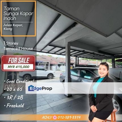 GOOD Condition 👌 Single Storey Terrace House for SALE | Taman Sungai Kapar Indah, Jalan Kapar, Klang  , Selangor, Kapar 