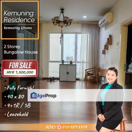 RARE Unit 💎 Fully Furnished Double Storey Bungalow for SALE | Kemuning Residence, Kota Kemuning, Selangor, Shah Alam