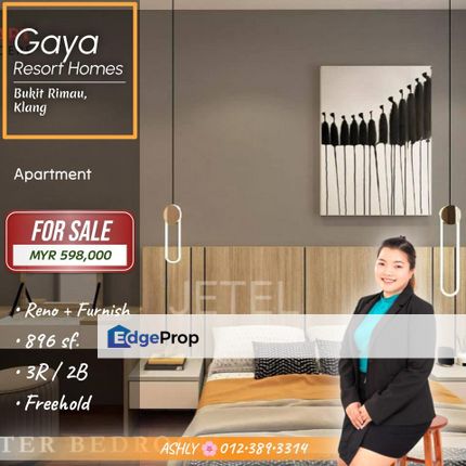 BEST Value Fully Furnished 🏢 Apartment for SALE | Gaya Resort Homes, Bukit Rimau, Kota Kemuning  , Selangor, Shah Alam