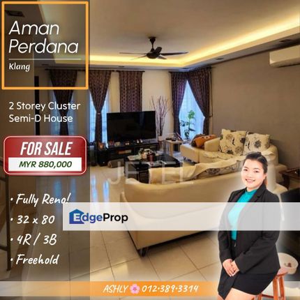 BEST Value 2 Storey Cluster Semi-D 🏡 for SALE | Aman Perdana, Klang  , Selangor, Klang