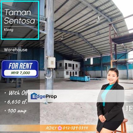 SPACIOUS Warehouse for RENT 🔧 Taman Sentosa, Klang, Selangor, Klang