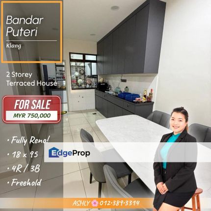 FULLY Renovated + Gated Guarded 🏡 2 Storey Terrace House for SALE | Bandar Puteri, Klang, Selangor, Klang