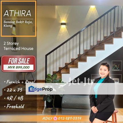 Fully Reno + Furnish 🌸 2 Storey Superlink Terrace House for SALE | Athira, Bandar Bukit Raja, Klang, Selangor, Klang