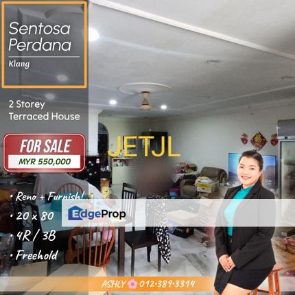 FULLY Reno 💯 Spacious 2 Storey Terrace House for SALE | Taman Sentosa Perdana, Klang (Near NSK Trade City), Selangor, Klang