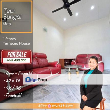 BEST Value + Renovated 🔖 1 Storey Terrace House for SALE | Tepi Sungai, Klang, Selangor, Klang