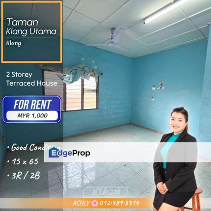 BEST Deal 💥 2 Storey Terrace House for RENT | Taman Klang Utama, Jalan Kapar, Klang, Selangor, Klang