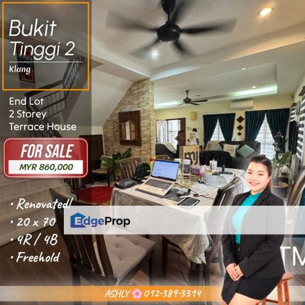 Renovated BEST Value 🌟 End Lot 2 Storey Terrace House for SALE | Bandar Bukit Tinggi 2, Klang, Selangor, Klang