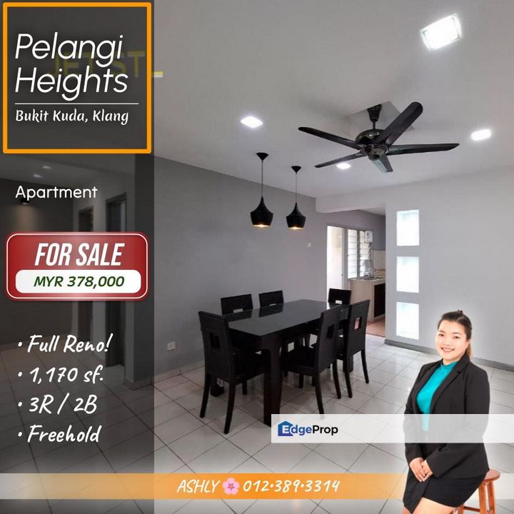FULLY Renovated ✨ Apartment for SALE | Pelangi Heights, Centro Klang, Bukit Kuda, Klang, Selangor, Klang