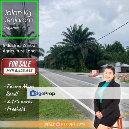 RARE‼️ Jenjarom Freehold Agriculture Land (Zoned Industrial) for SALE | Jln Kampung Jenjarom, Selangor, Selangor, Jenjarom