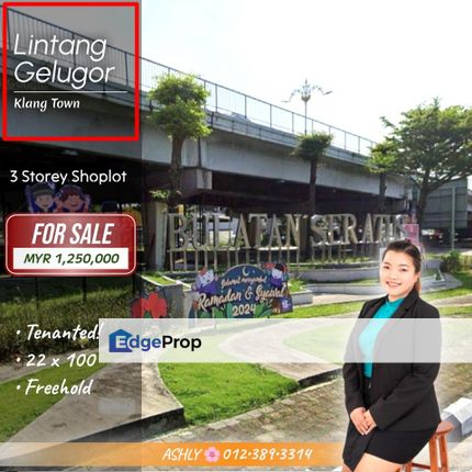 Prime Location + Facing Main Road 🏪 3 Storey Shoplot for SALE | Kawasan 17, Lintang Gelugor, Klang, Selangor, Klang