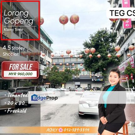 Super Value 🔥 4½ Storey Shoplot for SALE | Lorong Gopeng, Jalan Goh Hock Huat, Klang, Selangor, Klang