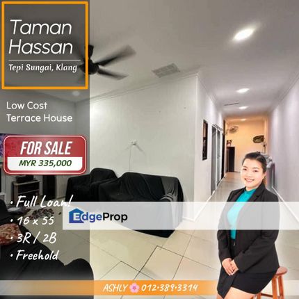 RENO + LOW Cost 🌟 Single Storey Terrace House for SALE | Taman Hassan, Tepi Sungai Klang, Selangor, Klang