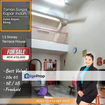 BEST Value Buy 🔥 1.5 Storey Terrace House for SALE | Sungai Kapar Indah, Klang, Selangor, Kapar 