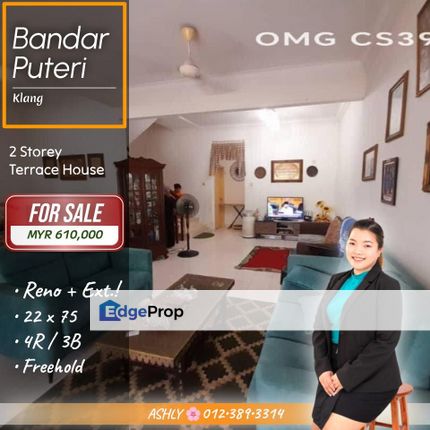 BEST Value Buy 🔥 Renovated 2 Storey Terrace House for SALE | Bandar Puteri, Klang, Selangor, Klang