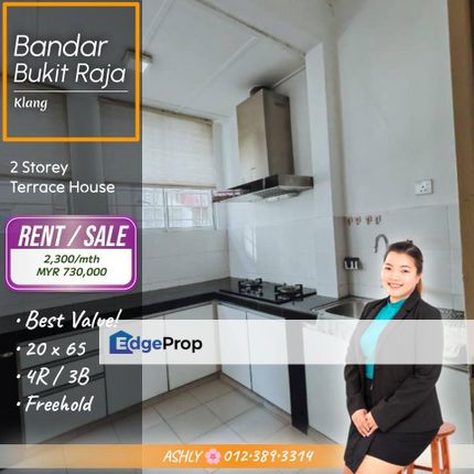 BEST Value 🌸 Double Storey House for SALE/RENT | Bandar Bukit Raja, Klang, Selangor, Klang