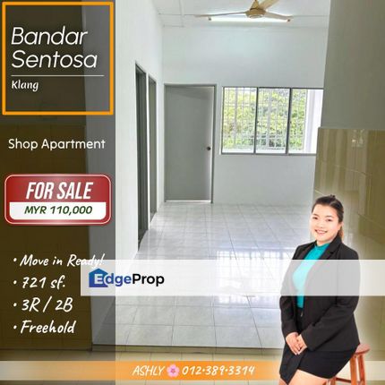 BEST Deal 🌟 Shop Apartment for SALE | Bandar Sentosa (Taman Sentosa Town Centre, nearby KFC), Klang, Selangor, Klang