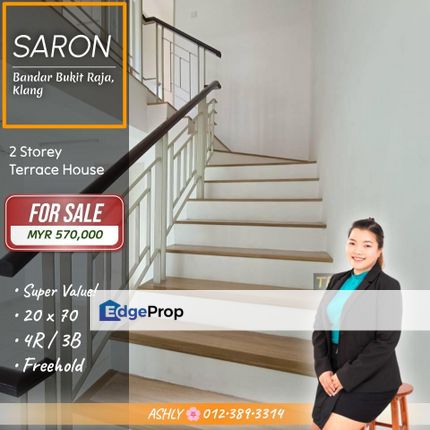 Price Reduced + Gated Guarded 💥2 Storey Terrace House for SALE | Saron, Bandar Bukit Raja, Klang, Selangor, Klang