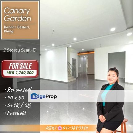 FULLY Renovated 🌟 2 Storey Semi-D House for SALE | Canary Garden, Bandar Bestari, Klang, Selangor, Klang