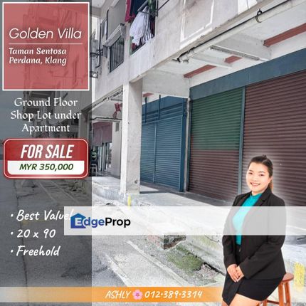 BEST Value 🏪 Ground Floor Shoplot for SALE | Golden Villa, Taman Sentosa Perdana, Klang, Selangor, Klang