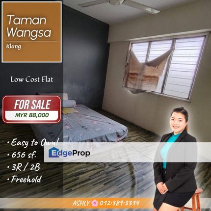 Low Cost Corner Lot 🌟 Flat House for SALE | Taman Wangsa, Sentosa Klang, Selangor, Klang