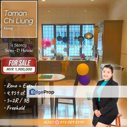 Rare + Renovated + Extended ✨ Single Storey Semi-D House for SALE | Taman Chi Liung, Klang - Ay314, Selangor, Klang