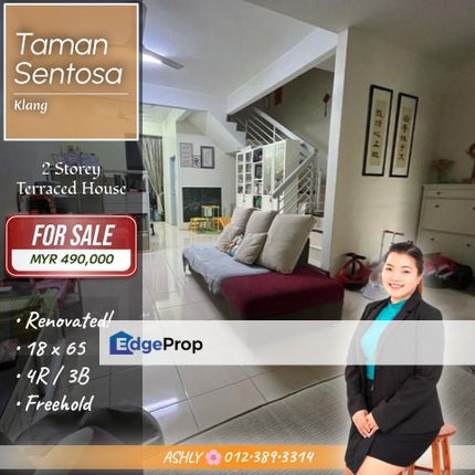 RARE Unit + Renovated 🌸 2 Storey Terrace House for SALE | Taman Sentosa, Klang, Selangor, Klang