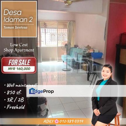 LOW COST + Freehold 🌟 Shop Apartment for SALE | Desa Idaman 2, Taman Sentosa, Klang, Selangor, Klang