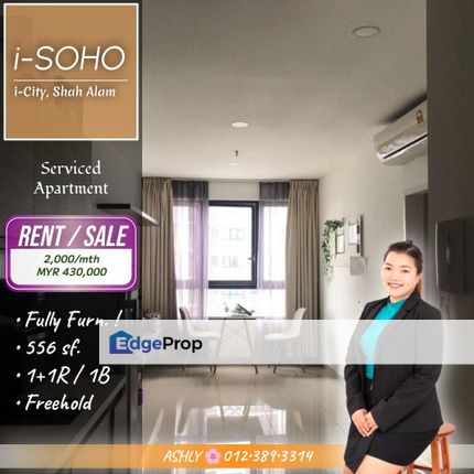 BEST Value 🌟 Fully Furnished I-Soho Unit Serviced Apartment for SALE/RENT | I-City, Shah Alam, Selangor, Shah Alam