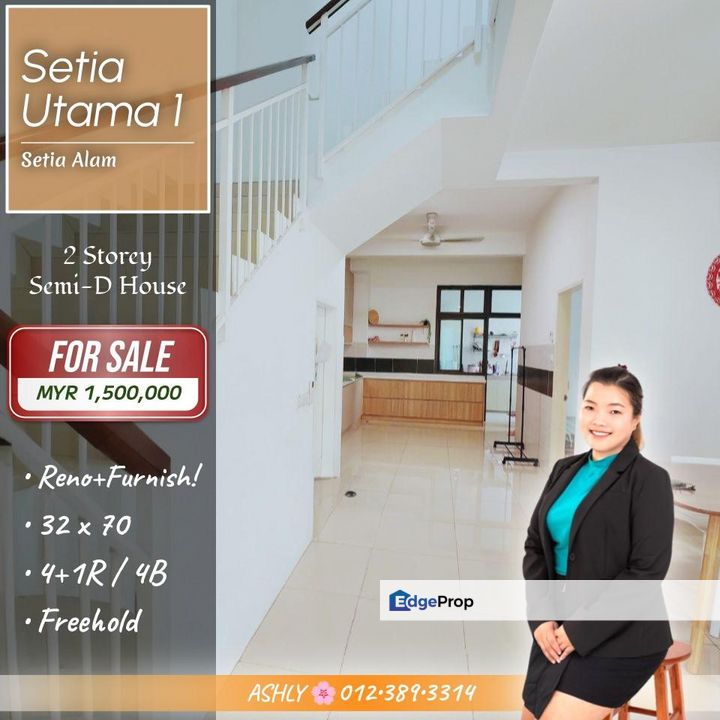 RARE Unit + Renovated ✨ 3 Storey Semi-D House for SALE | Setia Utama 1, Montana, Setia Alam, Selangor, Setia Alam/Alam Nusantara