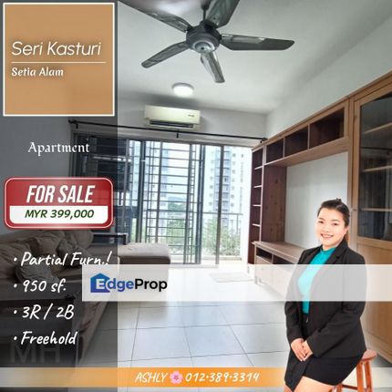 RARE Deal + Move-In Ready 🌸 Apartment for SALE | Seri Kasturi Apartment, Setia Alam, Selangor, Setia Alam/Alam Nusantara