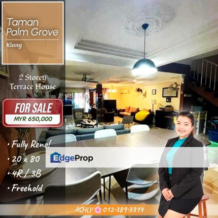 RARE Listing + Fully Renovated 🈵 2 Storey Terrace House for SALE | Taman Palm Grove, Klang, Selangor, Klang
