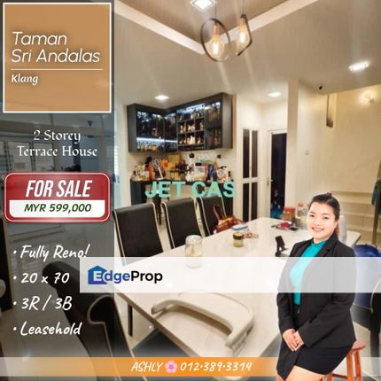 Facing Open View 🌿 Renovated Double Storey Terrace House for SALE | Taman Sri Andalas, Klang, Selangor, Klang