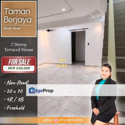 RARE Unit + Renovated 🌸 Double Storey Terrace House for SALE | Taman Berjaya, Shah Alam, Selangor, Shah Alam