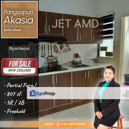 RARE Unit + Great Value 🌸 Apartment for SALE | Pangsapuri Akasia, Setia Alam, Selangor, Setia Alam/Alam Nusantara