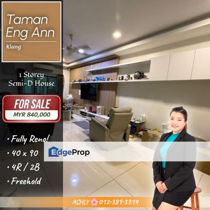 RARE Unit 🌟 Single Storey Semi-D House for SALE | Taman Eng Ann, Klang, Selangor, Klang