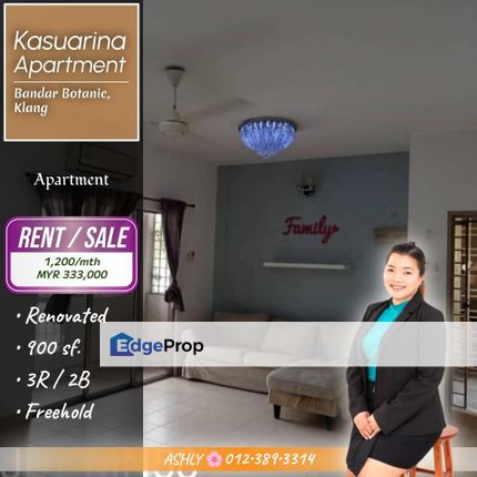 RARE Low Floor Unit + Price Dropped 💥 Apartment for SALE/RENT | Kasuarina Apartment, Bandar Botanic, Klang, Selangor, Bandar Botanic/Bandar Bukit Tinggi