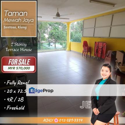 Fully Renovated ✨ 2 Storey Terrace House for SALE | Taman Mewah Jaya, Taman Sentosa, Klang, Selangor, Klang