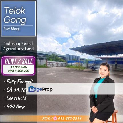FULLY Fenced 🗺️ Empty Land for SALE or RENT │ Telok Gong, Port Klang, Selangor, Selangor, Port Klang