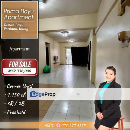 CORNER Unit BELOW Market 🌟 Prima Bayu Apartment House for SALE | Taman Bayu Perdana, Klang, Selangor, Klang