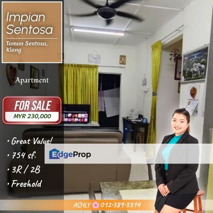 BELOW Market 🌟 Impian Sentosa Apartment for SALE | Taman Sentosa, Klang, Selangor, Klang