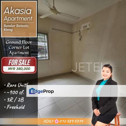 CORNER Ground Floor 🌿 Apartment for SALE | Akasia Apartment, Bandar Botanic, Klang, Selangor, Bandar Botanic/Bandar Bukit Tinggi