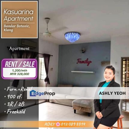 FULL Loan LOW Floor 🌸 Apartment for SALE/RENT | Kasuarina Apartment, Bandar Botanic, Klang, Selangor, Bandar Botanic/Bandar Bukit Tinggi