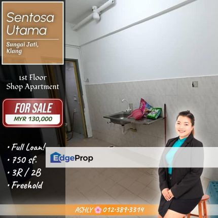 WELL Maintained 💥 Walk-Up Shop Apartment for SALE | Taman Sentosa Utama, Sungai Jati, Klang, Selangor, Klang