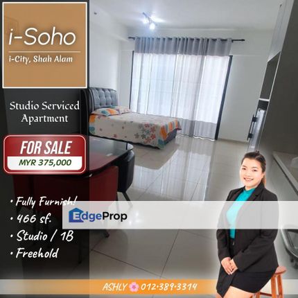 FULLY Furnish 🌟Studio Serviced Apartment for SALE | i-SOHO, i-City, Seksyen 7, Shah Alam, Selangor, Shah Alam