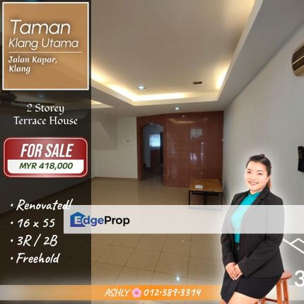 FULLY Renovated 🌟 Double Storey Terrace House for SALE | Taman Klang Utama, Klang, Selangor, Klang