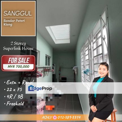 FULLY Extend + Reno 🌸 Double Storey Superlink Terrace House for SALE | Bandar Puteri Klang @ Sanggul, Selangor, Klang